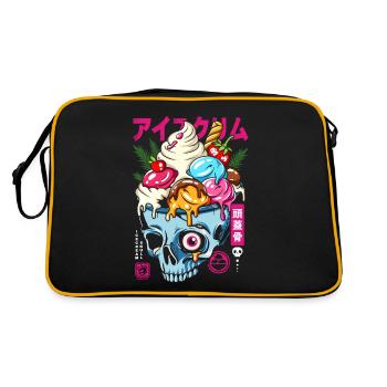 Japan - Skull Frozen Dessert Bowl - Retro Tasche - Schwarz/Gold - Hinten