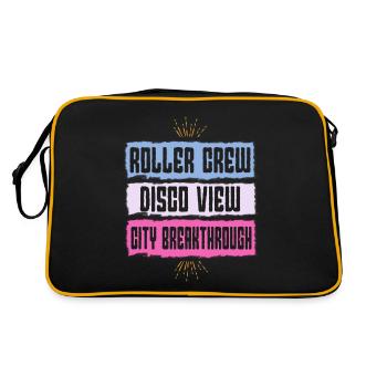 Roller Skater Party Roller Crew Disco View Gifts - Retro Bag - black/gold - Back