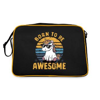 Né pour être une licorne - Sac Retro - noir/or - Dos