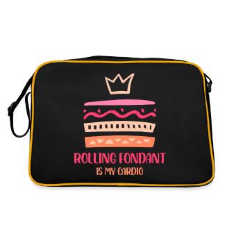 Rolling Fondant est mon artiste cardio cake - Sac Retro - noir/or - Dos