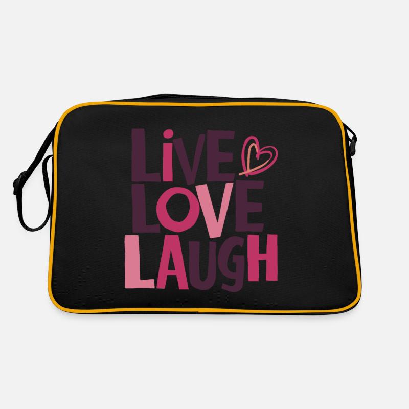 LEBE LIEBE, LACHE Retro Tasche