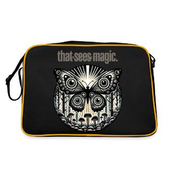 Enchanted Eyes Butterfly - Retro Tasche - Schwarz/Gold - Hinten