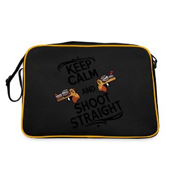 BLEIBEN SIE RUHIG UND SCHIESSEN SIE GERADEAUS - Retro Tasche - Schwarz/Gold - Hinten