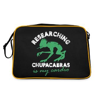 Researching Chupacabras In My Cardio Mexican - Retro Bag - black/gold - Back