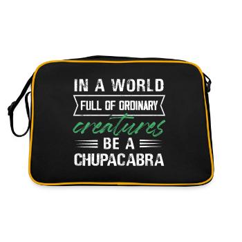 In A Worlds Full Of Ordinary Creatures Be A - Retro Bag - black/gold - Back