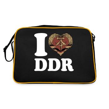 J’aime DDR - Coeur - Ostalgie - Sac Retro - noir/or - Dos