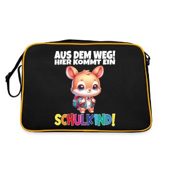 School Child 2024 School Enrollment Back to School - Retro Bag - black/gold - Back