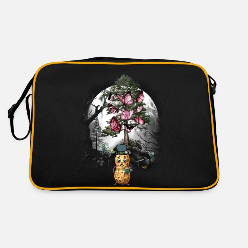 Erdnuss Frühling Wald Wanderung Schneeglöckchen Retro Tasche