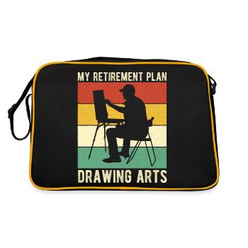Artiste Peintre Graphique Mon Plan de Retraite Dessin - Sac Retro - noir/or - Dos