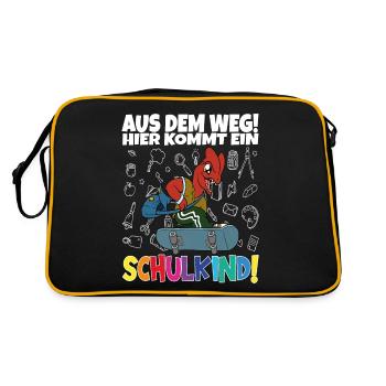 Inscription scolaire 2024 de l’école de la rentrée scolaire - Sac Retro - noir/or - Dos