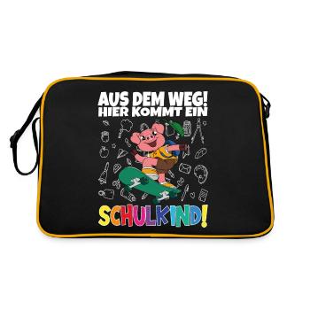 Inscription scolaire 2024 de l’école de la rentrée scolaire - Sac Retro - noir/or - Dos