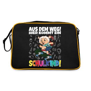 Inscription scolaire 2024 de l’école de la rentrée scolaire - Sac Retro - noir/or - Dos