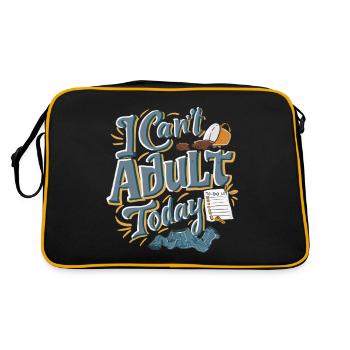 ICH KANN HEUTE NICHT ERWACHSEN WERDEN - Retro Tasche - Schwarz/Gold - Hinten