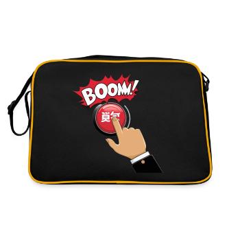 PUSHING BUTTONS, BOOM - Retro Bag - black/gold - Back