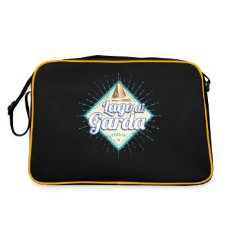 Lac de Garde en Vénétie Italie Bateau rétro vintage - Sac Retro - noir/or - Dos