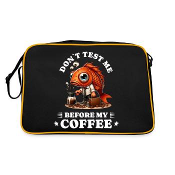 morning grouch coffee anti early riser fish - Retro Bag - black/gold - Back
