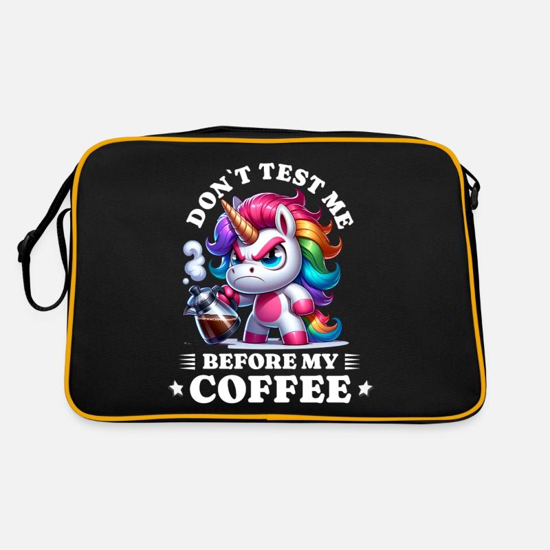 Morning grouch coffee anti early riser unicorn Retro Bag