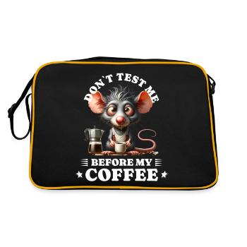Morgenmuffel Kaffee Anti Frühaufsteher mouse - Retro Tasche - Schwarz/Gold - Hinten