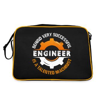 Behind Every Successful Engineer Is A Talented - Retro Bag - black/gold - Back