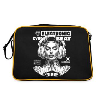 Techno Festival T-Shirt: Space Princess Design - Retro Bag - black/gold - Back