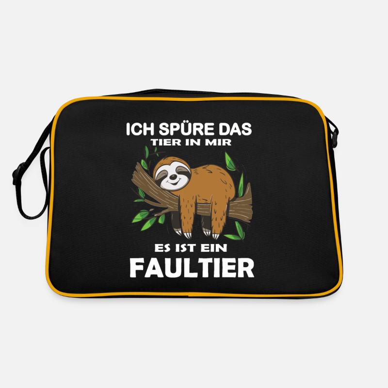Funny sloth, no desire Retro Bag