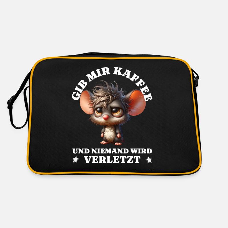 Morning grouch Give me coffee funny mouse Retro Bag