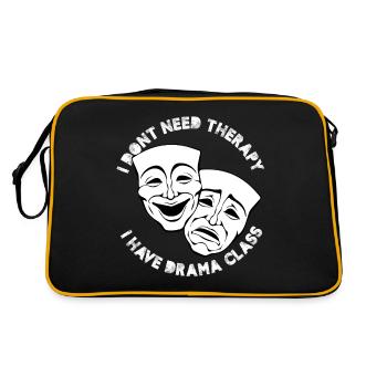 Je n’ai pas besoin de thérapie J’ai un cours de théâtre - Sac Retro - noir/or - Dos