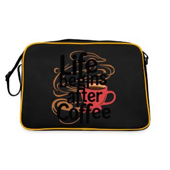 LA VIE COMMENCE APRÈS LE CAFÉ - Sac Retro - noir/or - Dos
