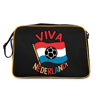 Viva Pays-Bas football, football - Sac Retro - noir/or - Dos