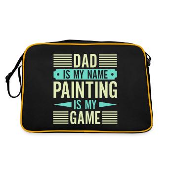 Peintre en bâtiment papa cadeaux uniques - Sac Retro - noir/or - Dos