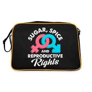 Sugar Spice and reproductive rights - Retro Bag - black/gold - Back