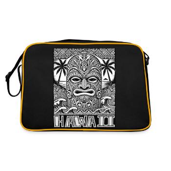 Masque Tiki Hawaïen - Polynesian Culture Design - Sac Retro - noir/or - Dos