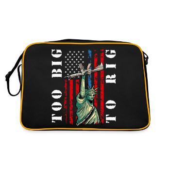 Too Big to Rig 2024  Saying  24 - Retro Bag - black/gold - Back
