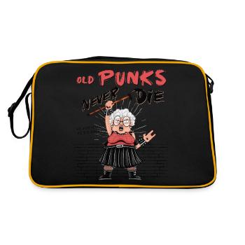 Old Punks Never Die - Punk Rock - This Grandma - Retro Bag - black/gold - Back