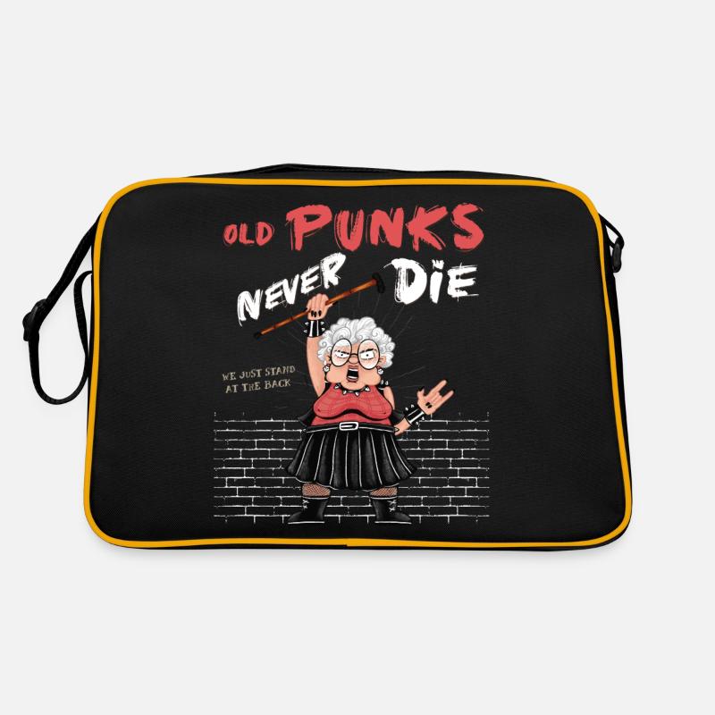 Alte Punks sterben nie - Diese Oma rockt und Retro Tasche