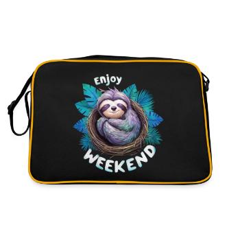 ENJOY WEEKEND - Retro Bag - black/gold - Back