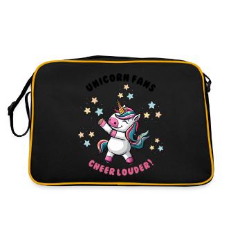 Unicorn fans cheer louder - Retro Bag - black/gold - Back