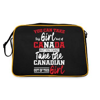 Canadian Girl Maple Leaf Canada - Retro Tasche - Schwarz/Gold - Hinten