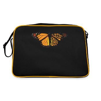 Papillon Pattes De Chien Drôle D’animaux Empreintes De Pauvre - Sac Retro - noir/or - Dos
