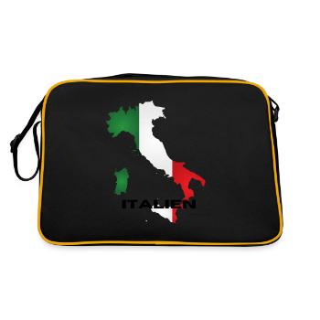 Italien - Retro Tasche - Schwarz/Gold - Hinten