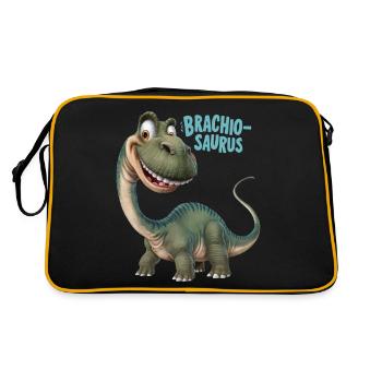 DINOSAURS, BRACHIO SAURUS - Retro Bag - black/gold - Back