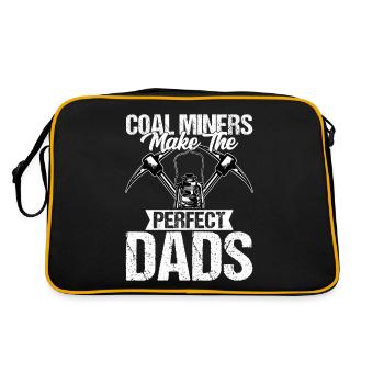 Coal Miners Make The Perfect Dads Pickaxe Mining - Retro Tasche - Schwarz/Gold - Hinten