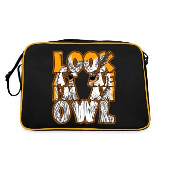 Regarde-moi Je suis un hibou Oiseaux de proie nocturnes Cool - Sac Retro - noir/or - Dos