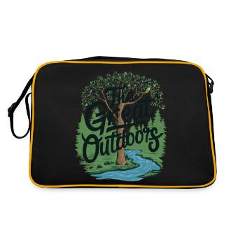 DIE FREIE NATUR - Retro Tasche - Schwarz/Gold - Hinten