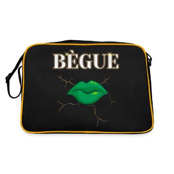 Bègue Parole Bouche Verte Art Moderne - Sac Retro - noir/or - Dos