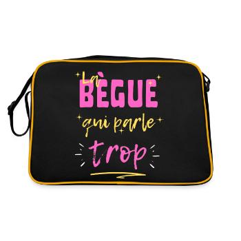 La bègue qui parle trop - Sac Retro - noir/or - Dos