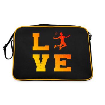 Badminton Squash Badminton Joueur de badminton - Sac Retro - noir/or - Dos