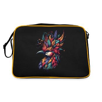 Tropical Bird Nerd - Retro Tasche - Schwarz/Gold - Hinten