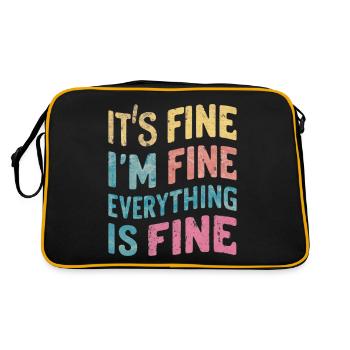 I'm fine - everything is fine - Retro Bag - black/gold - Back