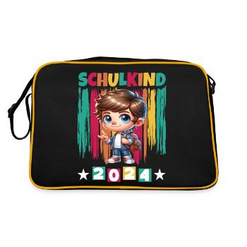 School enrolment for primary school pupils 2024 - Retro Bag - black/gold - Back